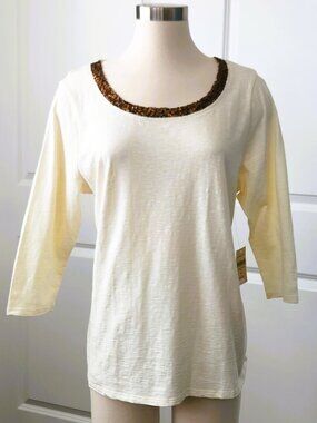 Coldwater 3/4 Sleeve Scoop Neck Tee Womens Size XL